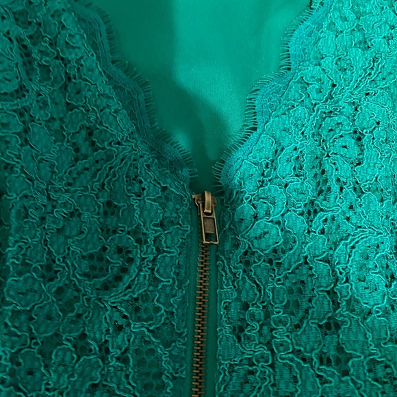 Adrianna papell teal/green lace cocktail dress - Picture 3 of 5